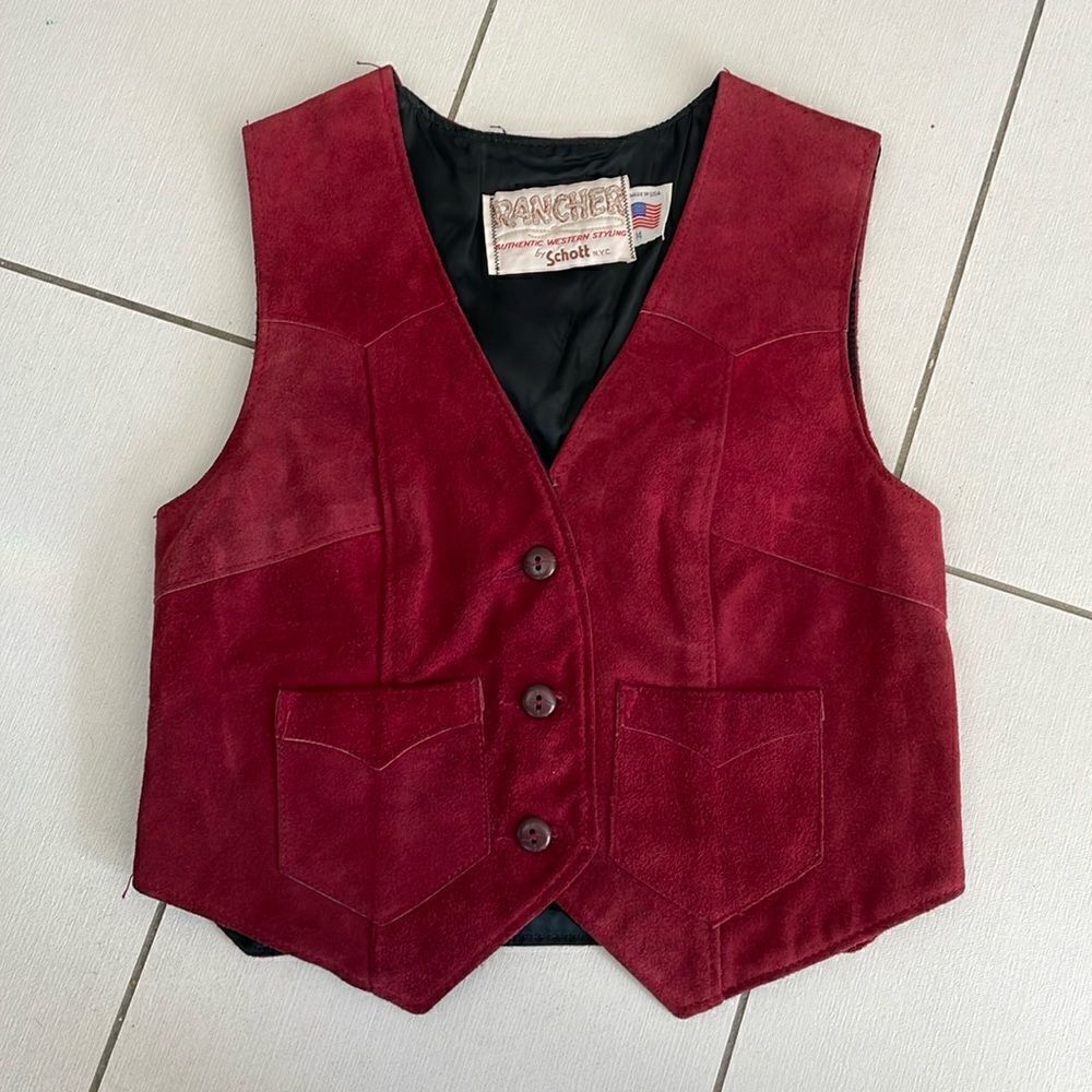 Authentic Vintage SCHOTT RANCHER Suede Vest